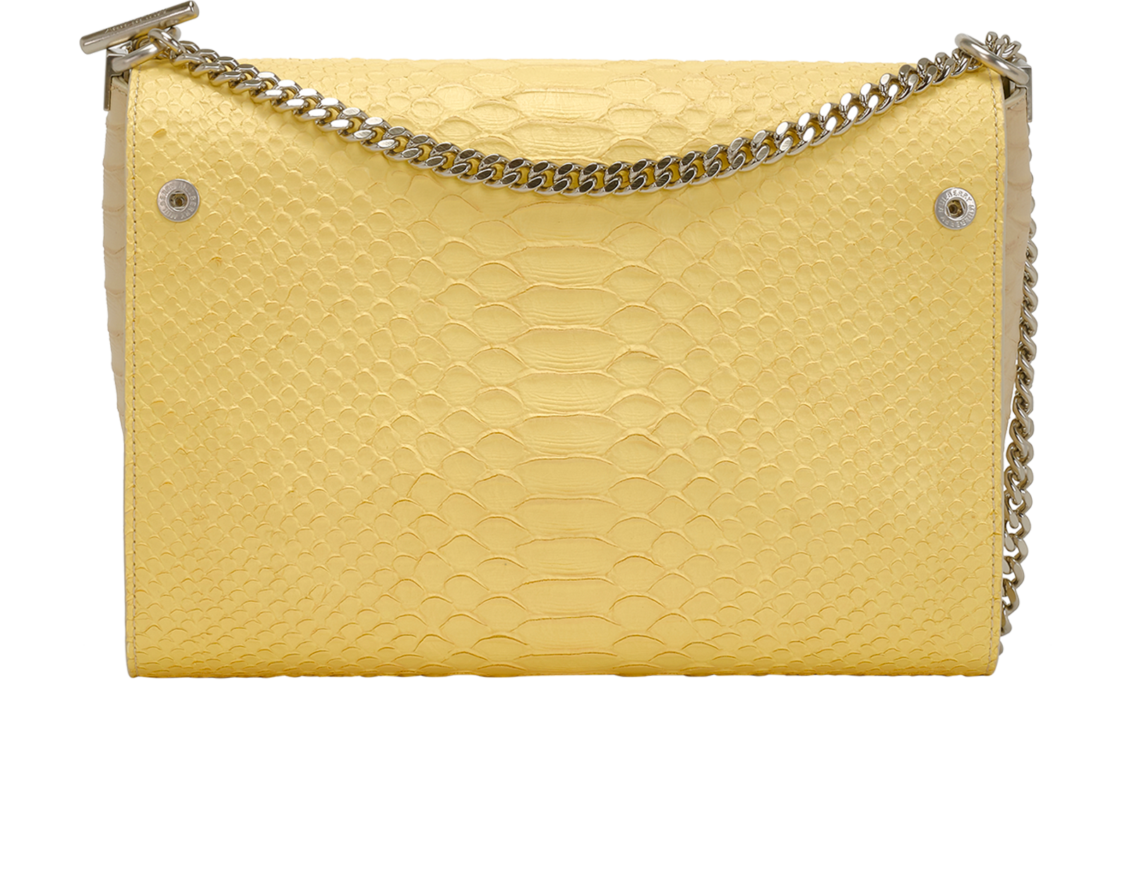 Delphie 2-Way Chain Bag, &pound;250, Handbags, Beige/Yellow, Leather, Back view